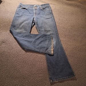 BANDOLINO BLU Womens Jeans Size14 x 30 Short Flap Pockets Blue Ariana Bootcut
